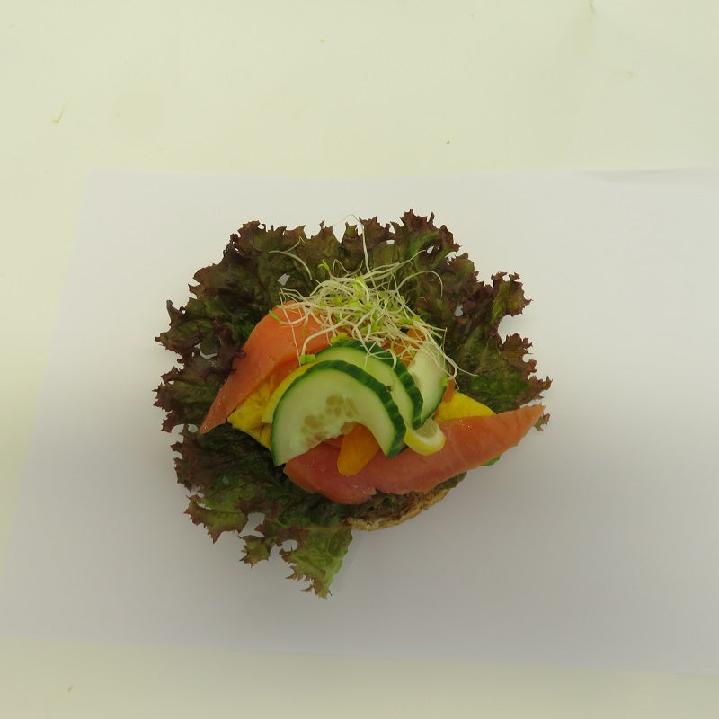 Glutenfri og laktosefri 1/2 påsmurt Rundstykke